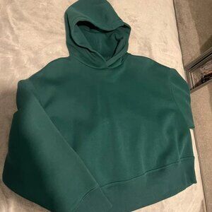 zara hoodie green